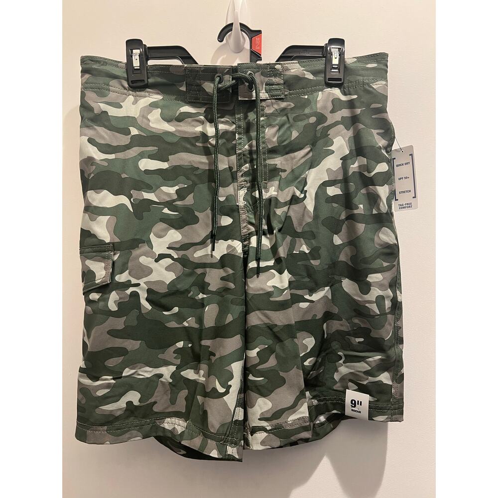 George Men's & Big Men's Cargo E-Board Stretch Trunks 9" Inseam, Size M